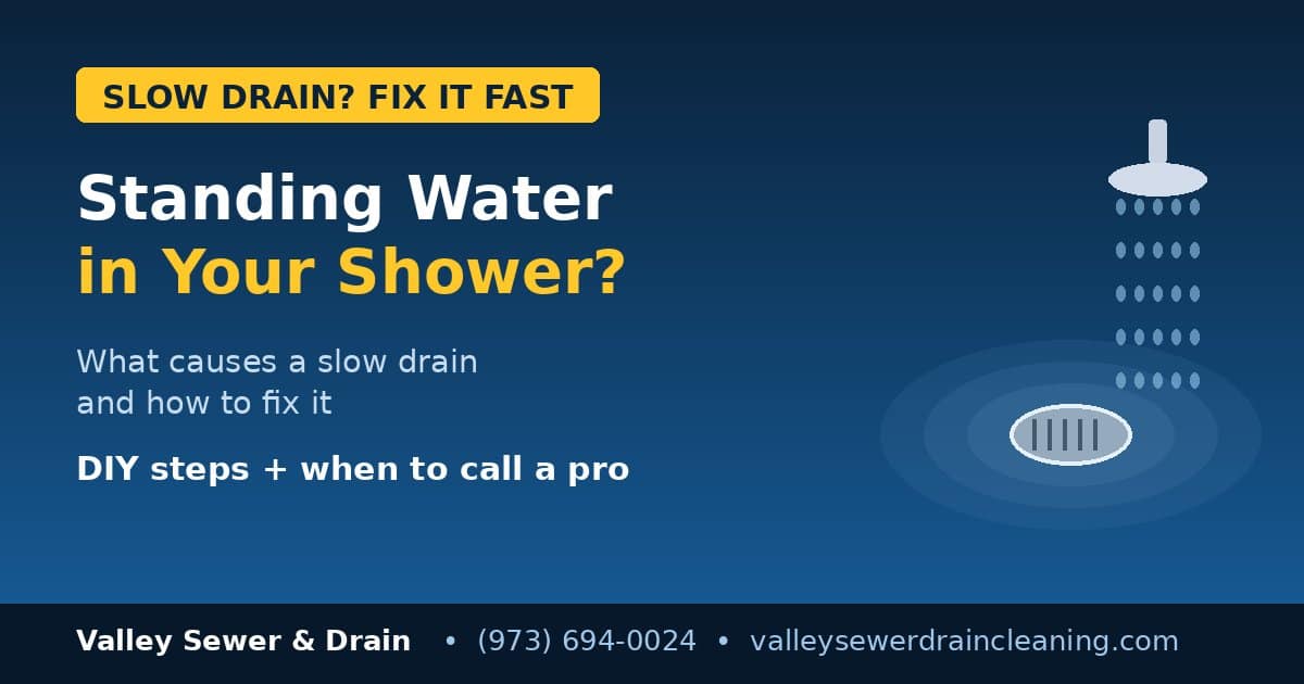 Standing Water in Shower? How to Fix a Slow Drain